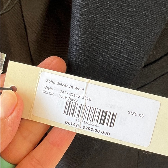 Alex Mill New w Tag XS Soho Wool Blend Blazer in Dark Navy - Picture 4 of 11